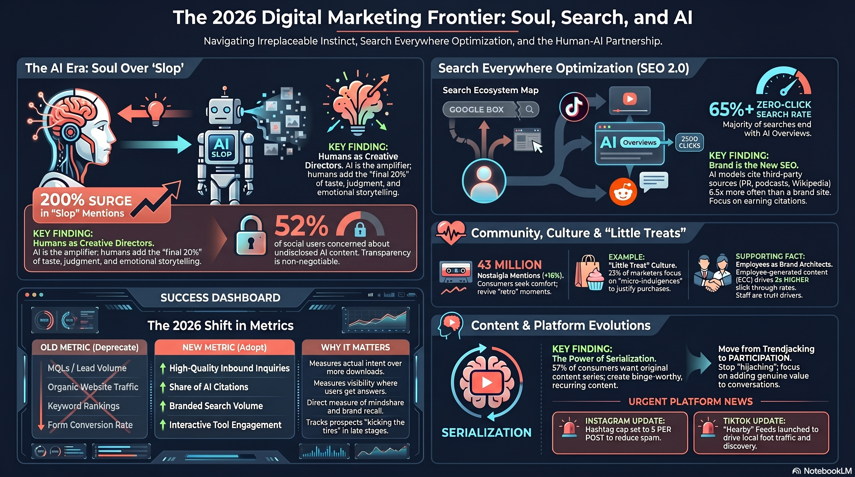 Detailed infographic of the digital marketing trends of 2026 and what you need to focus on.